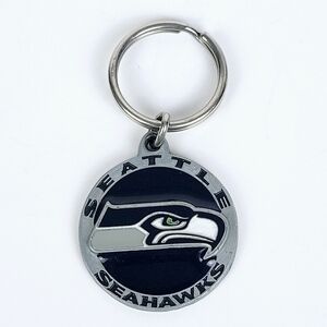 Vtg 2004~Seattle Seahawks Pewter Keychain~NFL Football~The 12s